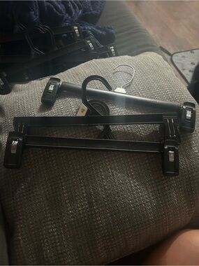 Set of 5 Black Plastic Clip Hangers